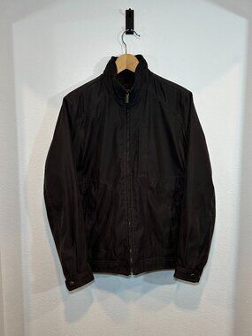 London Fog Men’s Gray Brown Audubon Microfiber Zip Up Jacket Size Extra Small